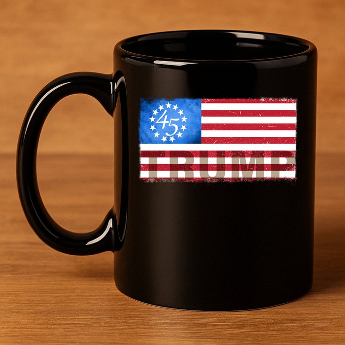 Trump 45 Betsy Ross 13 Original Colonies Flag 11oz C Handle Ceramic Mug