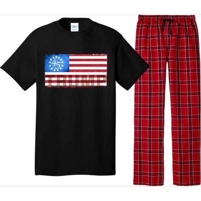 Trump 45 Betsy Ross 13 Original Colonies Flag Pajama Set