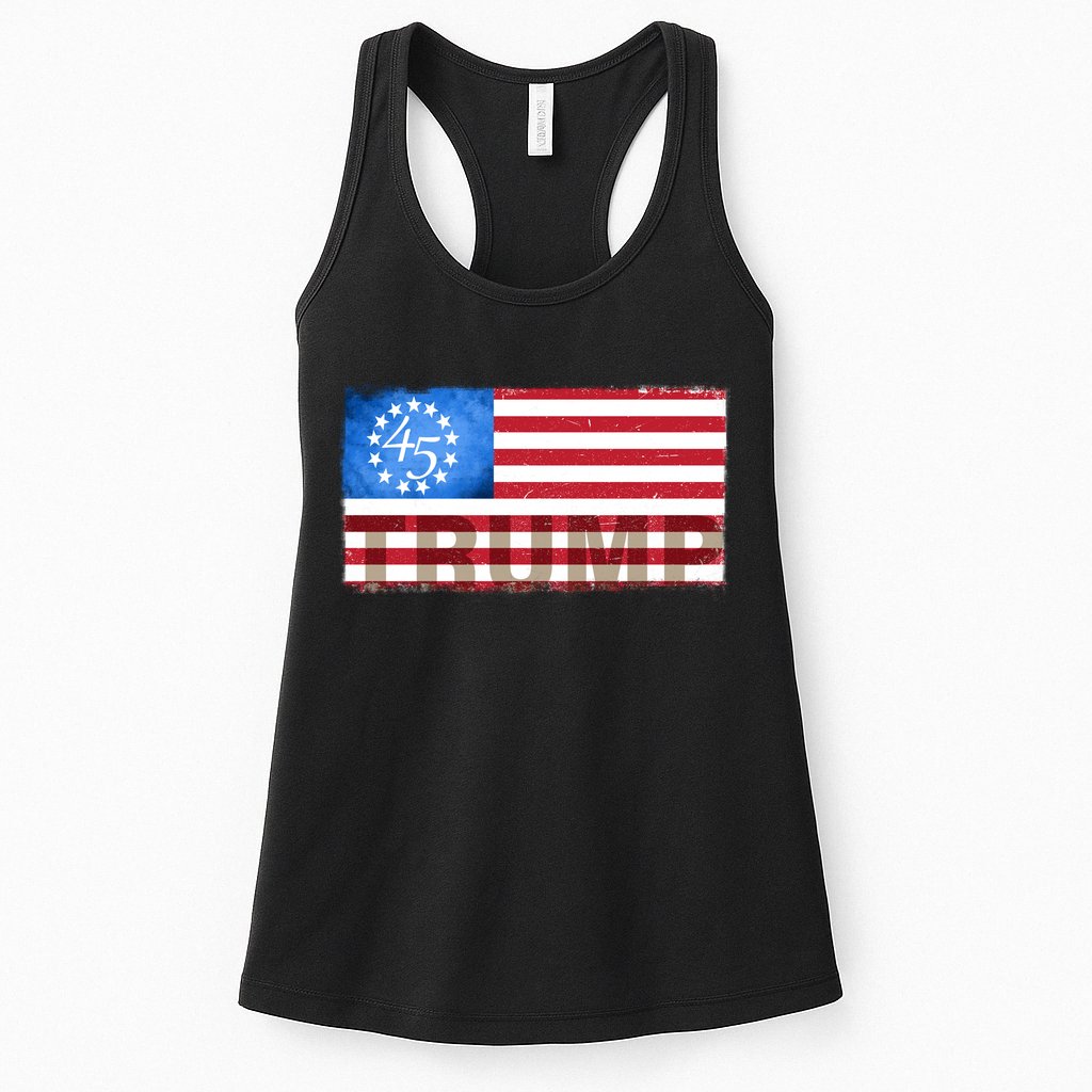 Trump 45 Betsy Ross 13 Original Colonies Flag Womens Tank Top