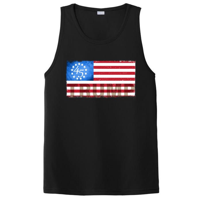 Trump 45 Betsy Ross 13 Original Colonies Flag PosiCharge Competitor Tank