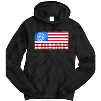 Trump 45 Betsy Ross 13 Original Colonies Flag Tie Dye Hoodie