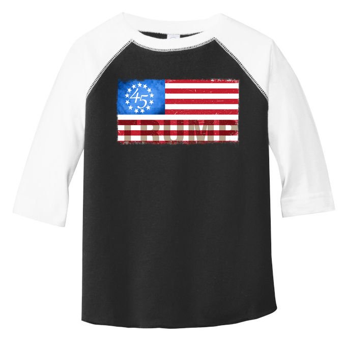 Trump 45 Betsy Ross 13 Original Colonies Flag Toddler Fine Jersey T-Shirt