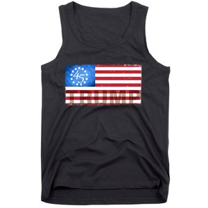 Trump 45 Betsy Ross 13 Original Colonies Flag Tank Top