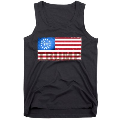 Trump 45 Betsy Ross 13 Original Colonies Flag Tank Top