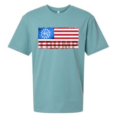 Trump 45 Betsy Ross 13 Original Colonies Flag Sueded Cloud Jersey T-Shirt