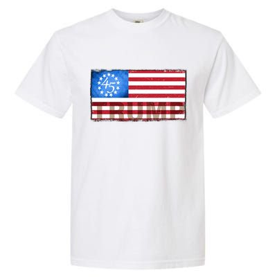 Trump 45 Betsy Ross 13 Original Colonies Flag Garment-Dyed Heavyweight T-Shirt