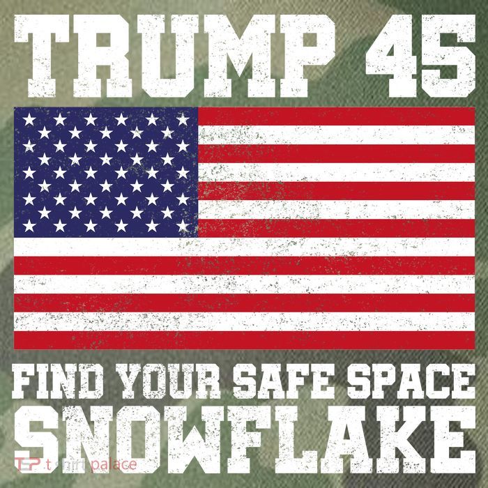 Trump 45 Find Your Safe Place Snowflake Legacy Tie Dye Trucker Hat