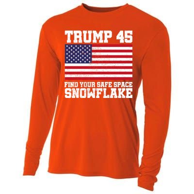 Trump 45 Find Your Safe Place Snowflake Cooling Performance Long Sleeve Crew