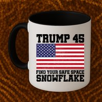 Trump 45 Find Your Safe Place Snowflake Mug