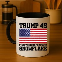 Trump 45 Find Your Safe Place Snowflake Mug