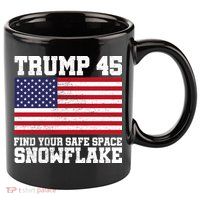 Trump 45 Find Your Safe Place Snowflake 11oz C Handle Ceramic Mug