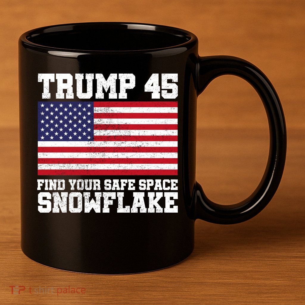Trump 45 Find Your Safe Place Snowflake 11oz C Handle Ceramic Mug