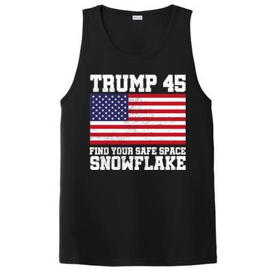 Trump 45 Find Your Safe Place Snowflake PosiCharge Competitor Tank