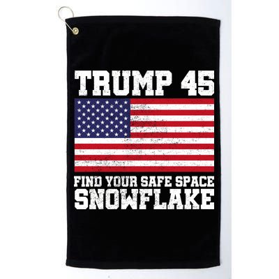 Trump 45 Find Your Safe Place Snowflake Platinum Collection Golf Towel