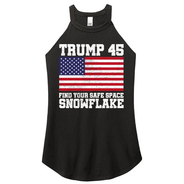 Trump 45 Find Your Safe Place Snowflake Women's Perfect Tri Rocker Tank