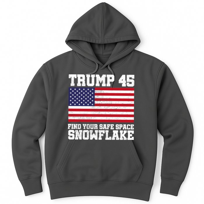 Trump 45 Find Your Safe Place Snowflake Hoodie