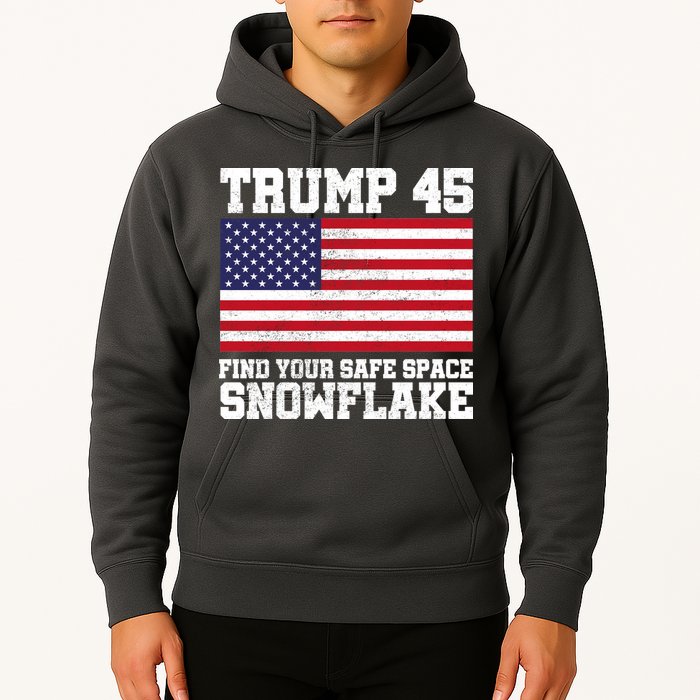 Trump 45 Find Your Safe Place Snowflake Hoodie
