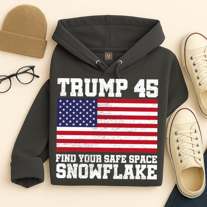 Trump 45 Find Your Safe Place Snowflake Hoodie