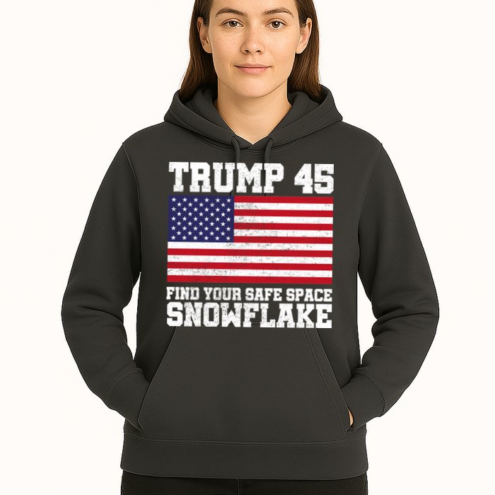 Trump 45 Find Your Safe Place Snowflake Hoodie