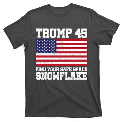 Trump 45 Find Your Safe Place Snowflake T-Shirt