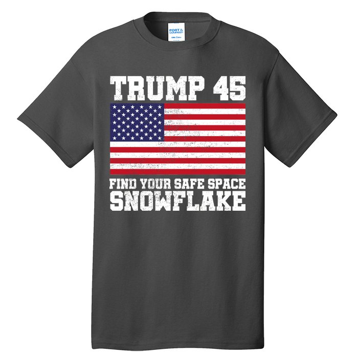 Trump 45 Find Your Safe Place Snowflake Tall T-Shirt