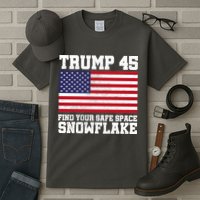 Trump 45 Find Your Safe Place Snowflake Tall T-Shirt