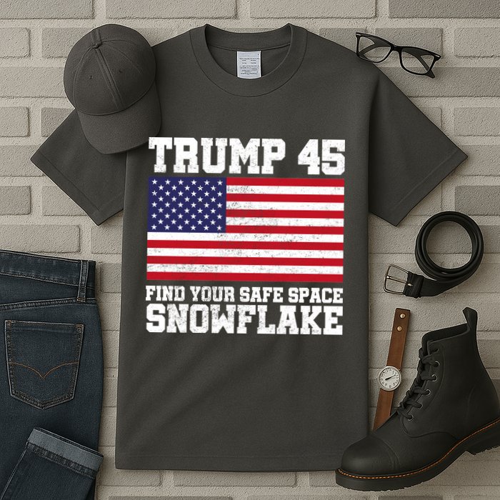 Trump 45 Find Your Safe Place Snowflake Tall T-Shirt