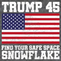 Trump 45 Find Your Safe Place Snowflake Tall T-Shirt