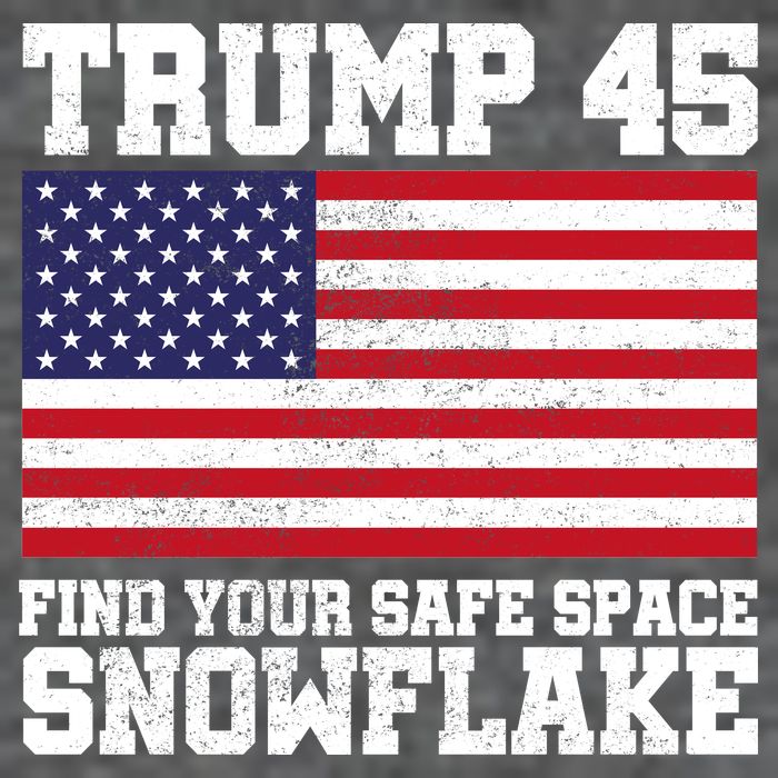 Trump 45 Find Your Safe Place Snowflake Tall T-Shirt