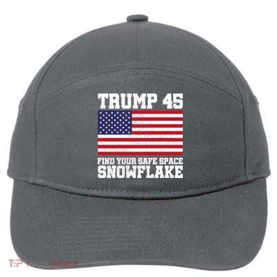 Trump 45 Find Your Safe Place Snowflake 7-Panel Snapback Hat