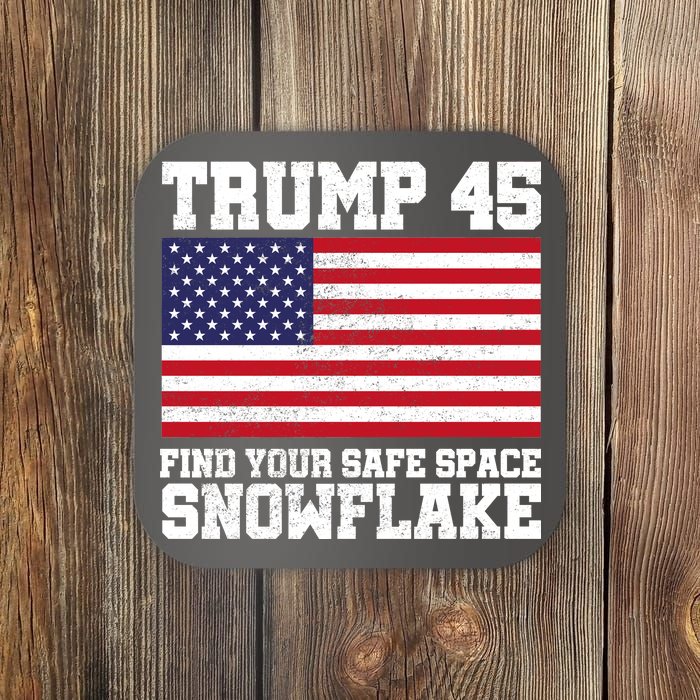 Trump 45 Find Your Safe Place Snowflake Coaster