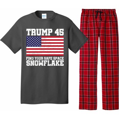 Trump 45 Find Your Safe Place Snowflake Pajama Set