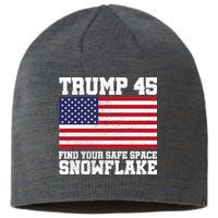 Trump 45 Find Your Safe Place Snowflake Sustainable Beanie
