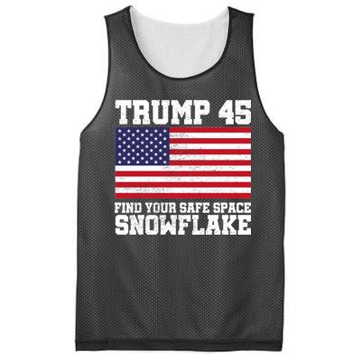 Trump 45 Find Your Safe Place Snowflake Mesh Reversible Basketball Jersey Tank