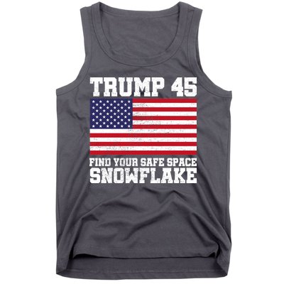 Trump 45 Find Your Safe Place Snowflake Tank Top