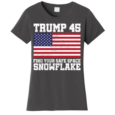 Trump 45 Find Your Safe Place Snowflake Women's T-Shirt