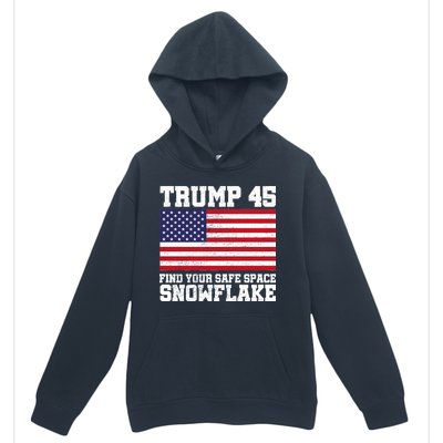 Trump 45 Find Your Safe Place Snowflake Urban Pullover Hoodie