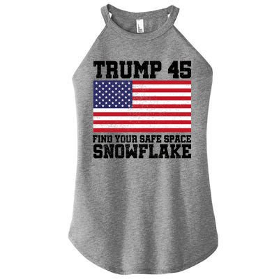 Trump 45 Find Your Safe Place Snowflake Women's Perfect Tri Rocker Tank