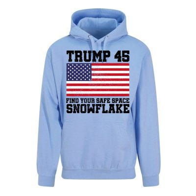 Trump 45 Find Your Safe Place Snowflake Unisex Surf Hoodie