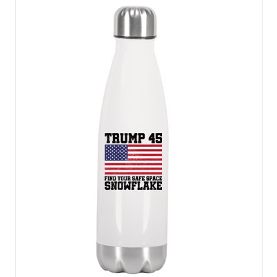 Trump 45 Find Your Safe Place Snowflake Stainless Steel Insulated Water Bottle