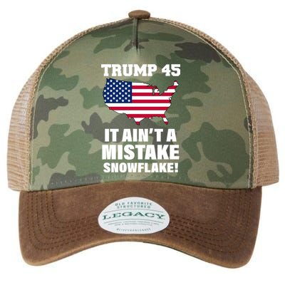Trump 45 It Ain't A Mistake Snowflake Legacy Tie Dye Trucker Hat