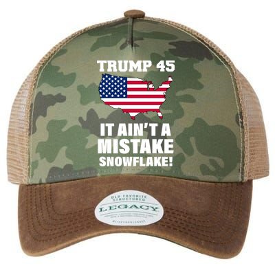 Trump 45 It Ain't A Mistake Snowflake Legacy Tie Dye Trucker Hat