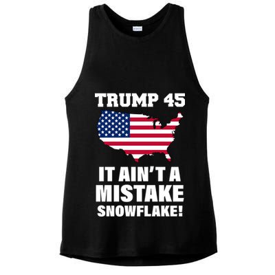 Trump 45 It Ain't A Mistake Snowflake Ladies PosiCharge Tri-Blend Wicking Tank