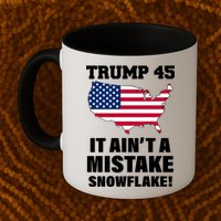Trump 45 It Ain't A Mistake Snowflake Mug