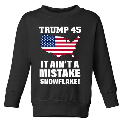 Trump 45 It Ain't A Mistake Snowflake Toddler Sweatshirt