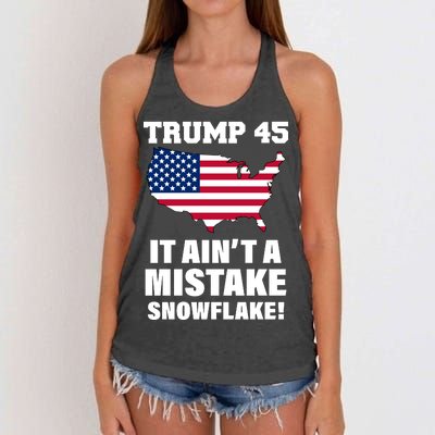 Trump 45 It Ain't A Mistake Snowflake Women's Knotted Racerback Tank