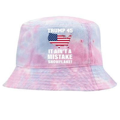 Trump 45 It Ain't A Mistake Snowflake Tie-Dyed Bucket Hat