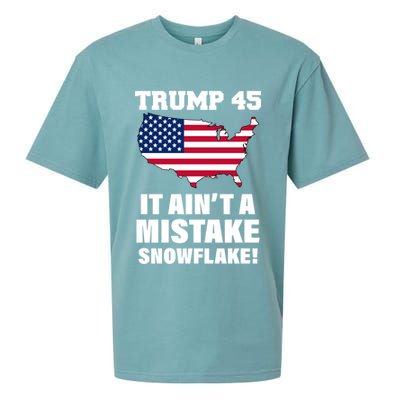 Trump 45 It Ain't A Mistake Snowflake Sueded Cloud Jersey T-Shirt