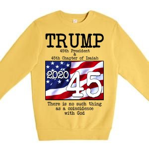 Trump 45th President 45th Chapter Of Isaiah Premium Crewneck Sweatshirt