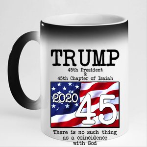 Trump 45th President 45th Chapter Of Isaiah 11oz Black Color Changing Mug